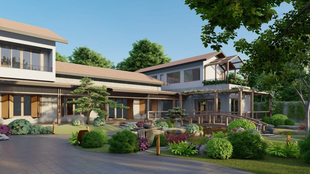 Thiết kế sân vườn - Công Ty Cổ Phần Thương Mại Dịch Vụ Và Sản Xuất E - GREENLIFE Việt Nam